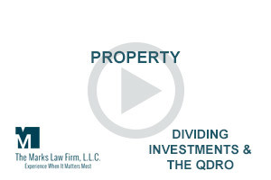divorce property dividing investments qdro