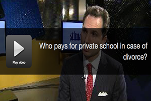 who pays for private school in case of divorce